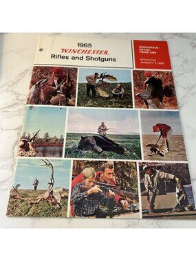 1965 WINCHESTER RIFLES AND SHOTGUNS CATALOG, MODEL 70, DOUBLE BARREL SHOTGUNS